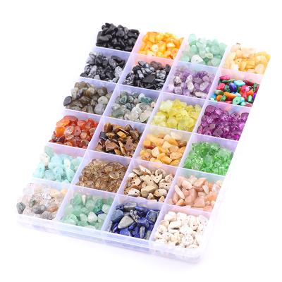 China Wholesale E-Co Amazon Friendly Hot Sale DIY Necklace Bracelet Natural Chip Stone Beads For Jewelry Making for sale