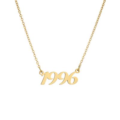 China Fashion E-Co Friendly Gold Color Stainless Steel Custom Necklace Women Pendant Chain Necklace for sale