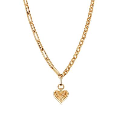 China Wholesale E-Co Friendly Heart Necklace 18k Gold Plated Stainless Steel Necklaces For Women for sale