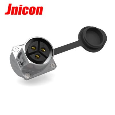 China Newest MJ24 Metal Version Automotive Panel And 3 Pin Industrial Waterproof Power Connector for sale