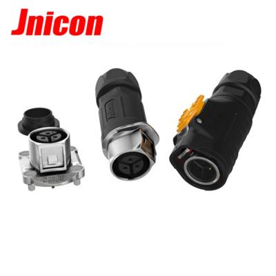 China Waterproof Automotive Male And Female Connector Plug Jnicon 3 Pin Connector Dia 10mm for sale