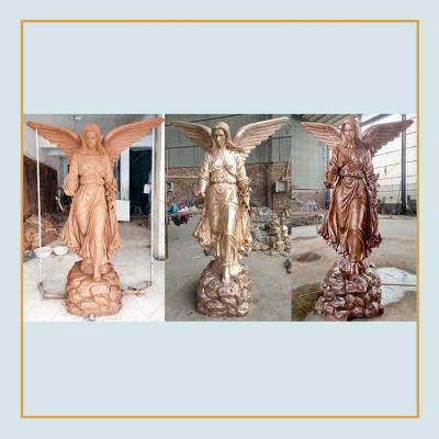 China Custom Large Outdoor Silicone Cast Iron Bethesda Angel Statue Bronze Water Fountain Sculpture From Europe Factory for sale