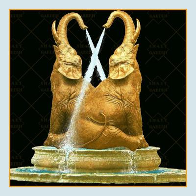 China Europe Pool Water Fountain Outdoor Decorative Elephant Feature Sculpture Bronze / Brass Statue for sale