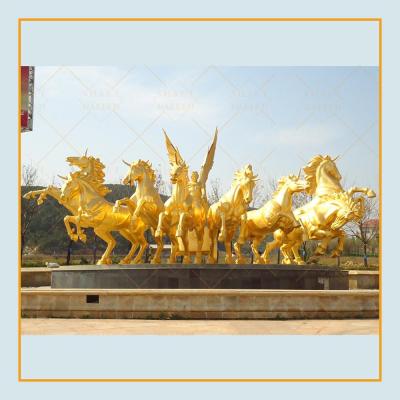 China Life Size Bronze Horse Sculpture Of Great Ancient Greek Europe Outer Apollo Chariot For Sale for sale