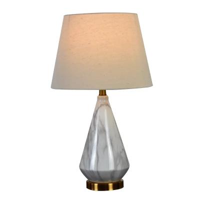 China Modern Wholesale Factory Nordic Indoor Home Hotel Bedside Decorative Classic Led Side Marble Base Table Lamps for sale