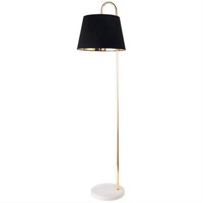 China Easy Assembly Living Room Decor Luxury Hotel Fixture Metal Fabric lampshade Floor Light for Living Room Floor Standing Lamp Lights for sale