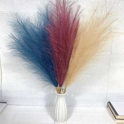 China Festival Colorful Natural Dry Pole Along Pampas Grass Artificial Flower Arrangement Home Party Festival Decoration for sale