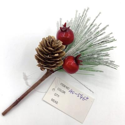 China Festival Wedding Christmas Simulation Flower Foam Pomegranate Gift Box Ornaments Pine Cones Christmas Tree Accessories Christmas Decoration and Pine Needle for sale