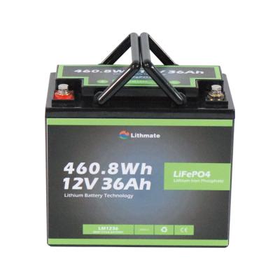 China Long Life Customized Solar Power Storage Lifepo4 12V 36Ah Lithium Battery With Custom Logo for sale