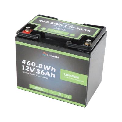 China Long life lithium ion battery lifepo4 battery bms solar powered storage 12V 36Ah for electric wheelchair/scooter for sale