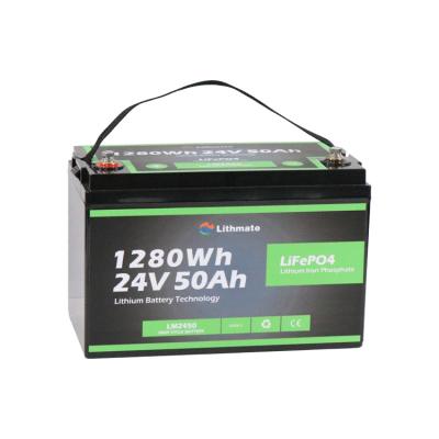 China Professional wholesale lifepo4 battery 24V 50Ah long life lithium ion batteries factory storage solar battery for electric car for sale