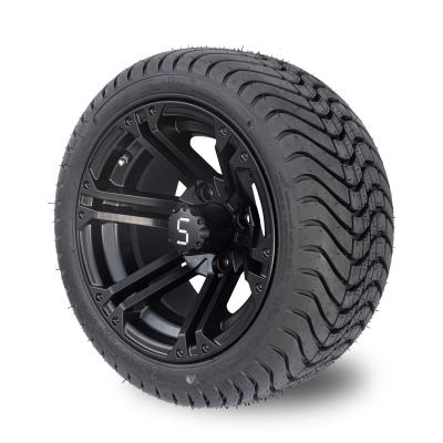 China 12x7 Golfmobil Matte Black Wheel und 215/35-12 flacher Reifen kombinierte 101,6 PCD zu verkaufen