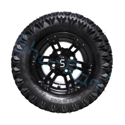 China Rodas de liga de alumínio para carrinho de golfe de 10 polegadas e pneus 20*10-10 DOT 4 PLY Tubeless All Terrain à venda