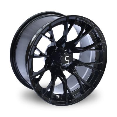 中国 Shuran 14 Inch Golf Cart Wheels And Tires Machined/Gloss Black Wheel 4/101.6 Bolt 販売のため