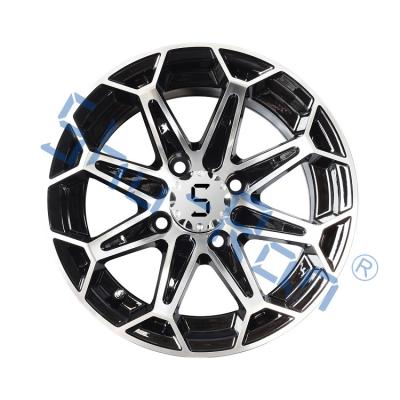 China Golf Cart 12''/14'' Machined/ Glossy Black Aluminum Wheels Rims for Club Car, EZGO, YMH Golf Carts en venta