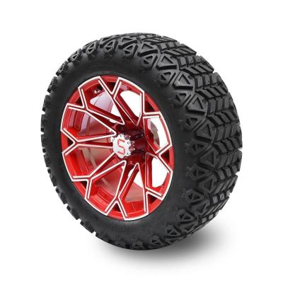 Chine Le golf transportent en charrette 14 roues usinées/rouges de pouce et 22 pouces DOT Tires Combo à vendre