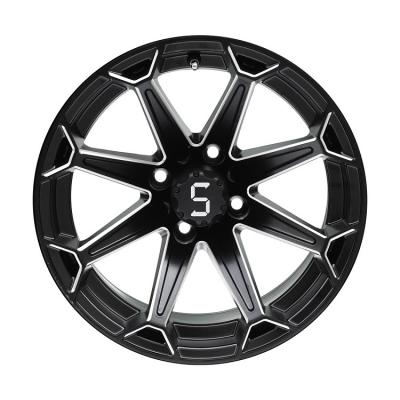 China Maschinell bearbeiteter Zoll PCD 101,6 Matte Black Golf Cart Wheelss 12 Zoll-14 zu verkaufen