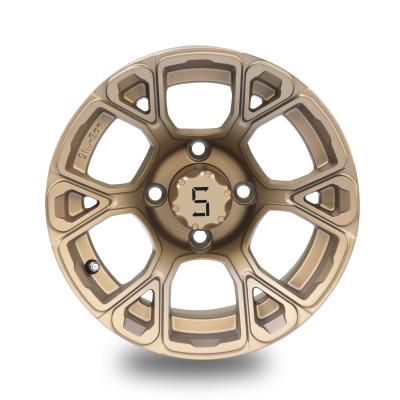 China 12 Zoll-Golfmobil-Rad-Bronze-UND -25mm 4x4 Bolzen-Muster 101,6 PCD zu verkaufen