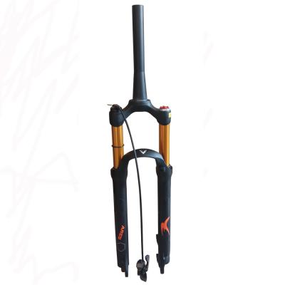 China Hydraulic remote lockout; Aluminum Alloy Air Damping Remote Lock Tapered Straight Tube Air Gas Suspension Fork for sale