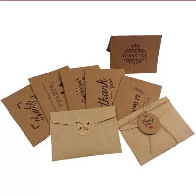 China Gift Package Finer Wrapping Custom Card Printing Kraft Paper Materials Gifts Cards for sale