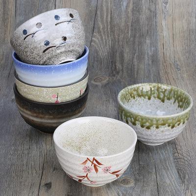 China Sustainable Custom Japanese Bambus Matcha Ceramic Tea Bowl Sets Textured Small Gloss Matcha Bowl With Customize Logo for sale