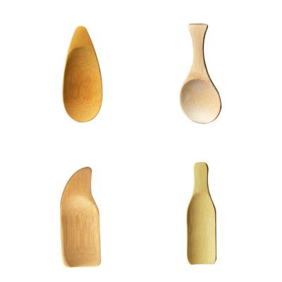 China Sustainable Bamboo Small Mini Novelty Measuring Pastel Scoop Eco Friendly Tea Infuser Spoon Matcha Custom Engraved Bamboo Tea Spoon For Tea for sale