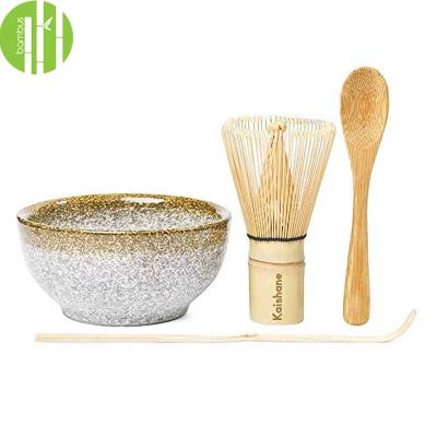 China Viable Factory Direct Bamboo Food Grade Matcha Tea Bowl Matcha Starter Prep Kit With Gift Package for sale