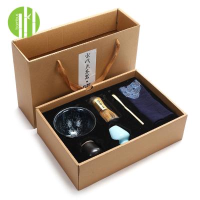 China Sustainable Bambus tea matcha set with logo and different packaging for sale