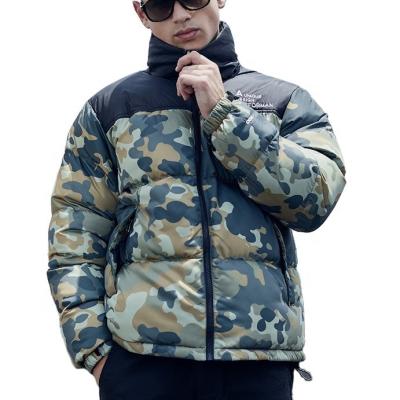 China New Style Bubble Army Print Camouflage Hooded Quilted Jackets Anorak Viable Custom Outdoor Tactical Camouflage Coats For Men for sale