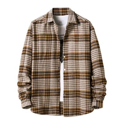 China Men's Classic Hip Hop Streetwear Long Sleeve Plaid Flannel Shirt Shirts Button Up Plaid Flannel Shirt Breathable Casual Jacket for sale