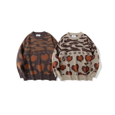 China vintage high quality leopard color Anti-wrinkle sueter 14 bape sweater en cotton jacquard pattern mens sweaters unisex cotton for sale