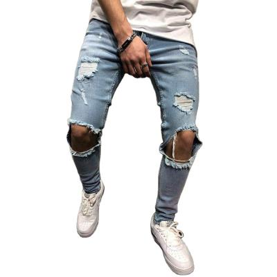 China Viable Viable Mens Jeans Pants Destroyed Design Fashion Ankle Zipper Ripped Skinny Jeans For Men Y10749 for sale