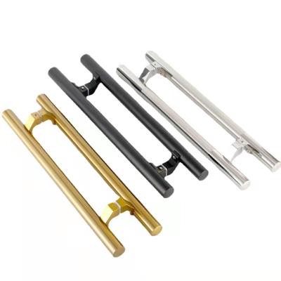 China Modern Door Handle Gold Long Stainless Steel Pull Handle For Glass Door for sale