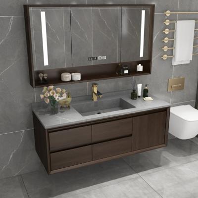 China Durable AIM Bathroom Cabinet Vanity Dresser Combination One Sink Toilet Sink Customization for sale