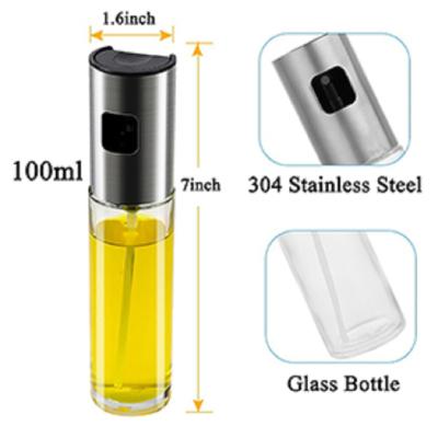 China Metal Oil Sprayer Mister To Cook Olive Oil Spritzer For Air Fryer Vinegar Vegetable Oil Portable Mini Kitchen Gadgets Dispenser FO for sale