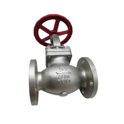 China General Stainless Steel Body PTFE Seal Flange Ended Hand Wheel Globe Valve for sale