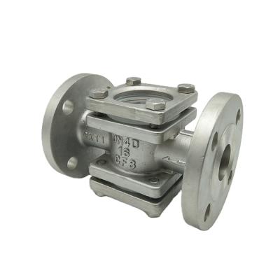 China SS316/SS304/WCB Double Sight Glass Flow Gauge DIN Borosilicate Window Flanged Sight Glass Valve for sale