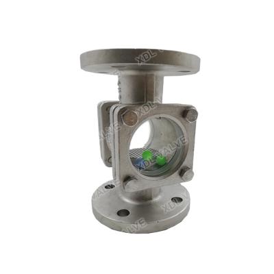 China 904L/SS316/SS304/WCB Stainless Steel Sight Glass Flange Finishes With Floating Ball Type Pyrex Glass for sale