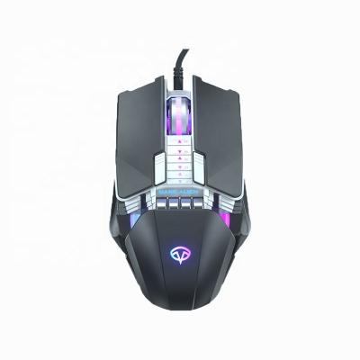 China Factory V710 8000DPI RGB Optical Ergonomic Computer Mouse USB Gaming Mouse 2022 Optical Cable Gaming Mouse For Game for sale