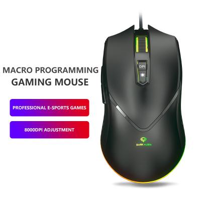 China Factory 8000DPI RGB Optical Gamer Ergonomic Computer Mice USB Gaming Mouse 2022 Optical Cable Mouse For Game for sale