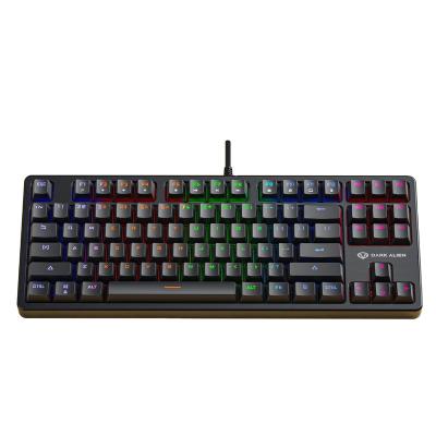 China New Direct Keys Gaming Mechanical Keyboards RGB Backlit Wired Green Axis Laptop Gaming Keyboards K870 for sale