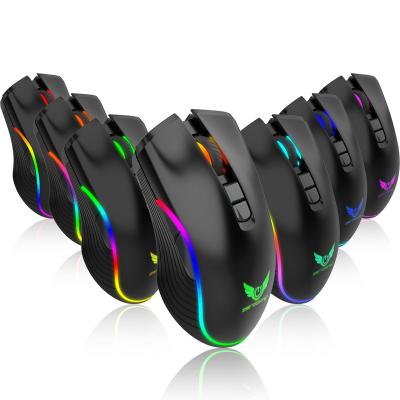 China 3D Factory Selling Type-C Wireless Interface RGB Luminous Gaming Mouse Charging Wireless Mouse for sale