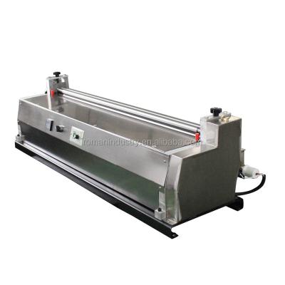 China Factory RM-JS700 Stainless Steel Table Paper Gluing Machine with Double Glue Hot and Cold Use for Rigid Box and Hardcover Book Paper for sale