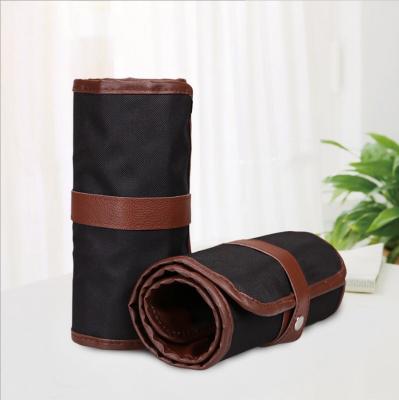 China Schools & Offices Multifunctional Canvas Envelope Roll Up Stationery Pencil Bag Colored Pencils Set 36/48/72 Slots Travel Rolled Drawing Pencil Case for sale