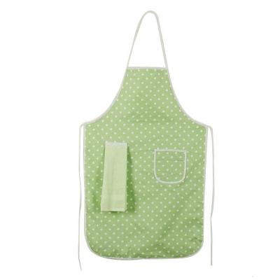 China Eco-Friendly Kitchen Optional Apron Fashion DEQI Oil-proof Color Pollution-proof Apron With Kitchen Towel for sale