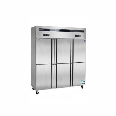 China Double-temperature professional kitchen refrigerator upright 6 door freezer for sale