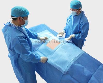 China Safety Netting Sterilized Surgical Disposable Appendic Drape Pack for sale