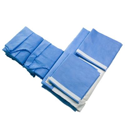 China Clinic Medical Consumables Approved Sterile Customized Disposable Set Drape Angiography Pack for sale