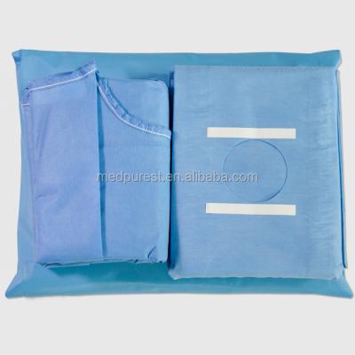 China Clinic Medical Use Disposable Surgical Eye Drapes With 2 Fluid Collection Pouches for sale