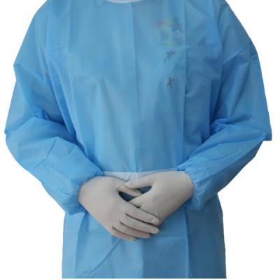 China Adjustable Neckline Closure Hook-and-Loop Isolation Surgical Gown Disposable Surgical Medical Clothing for sale